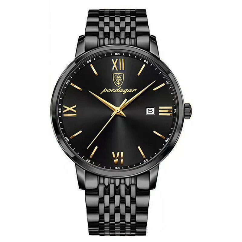 Luxuriöse zweifarbige Herrenarmbanduhr mit Saphirglas