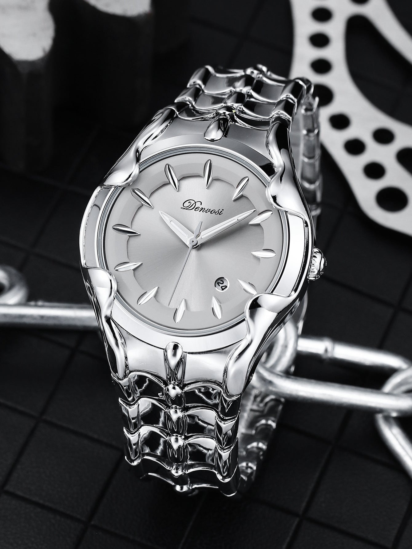 Men's Glow-in-the-Dark Round Dial Sport Luxury Watch