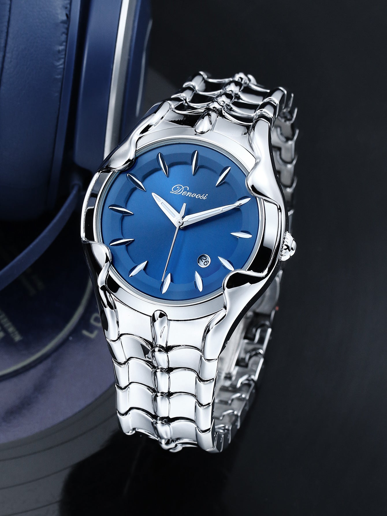 Men's Glow-in-the-Dark Round Dial Sport Luxury Watch