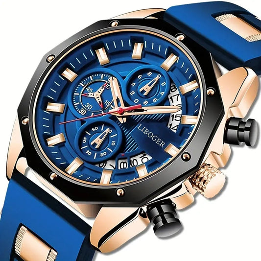 Afterhour Slim Quartz Watch – Men's Calendar Dress Watch